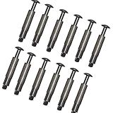 PisciHogar Tornillo de Anclaje para Lona, cobertor de Piscina. 100% INOX (Acero-Aluminio) y escamoteable MONOBLOC. Pack de: (12 Uds)
