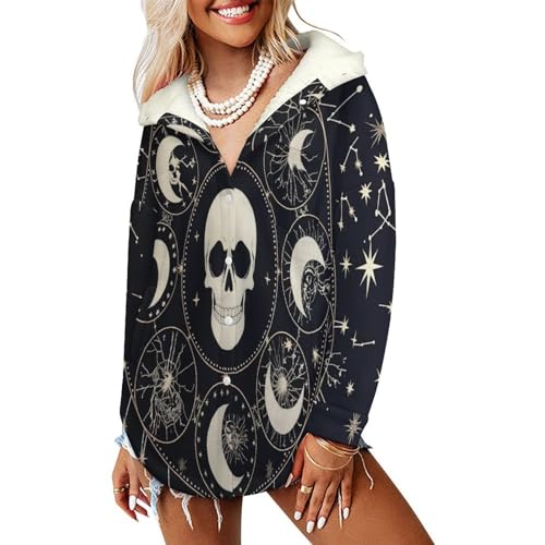 Veste polaire boutons femme contre le froid avec poches et doublure peluche