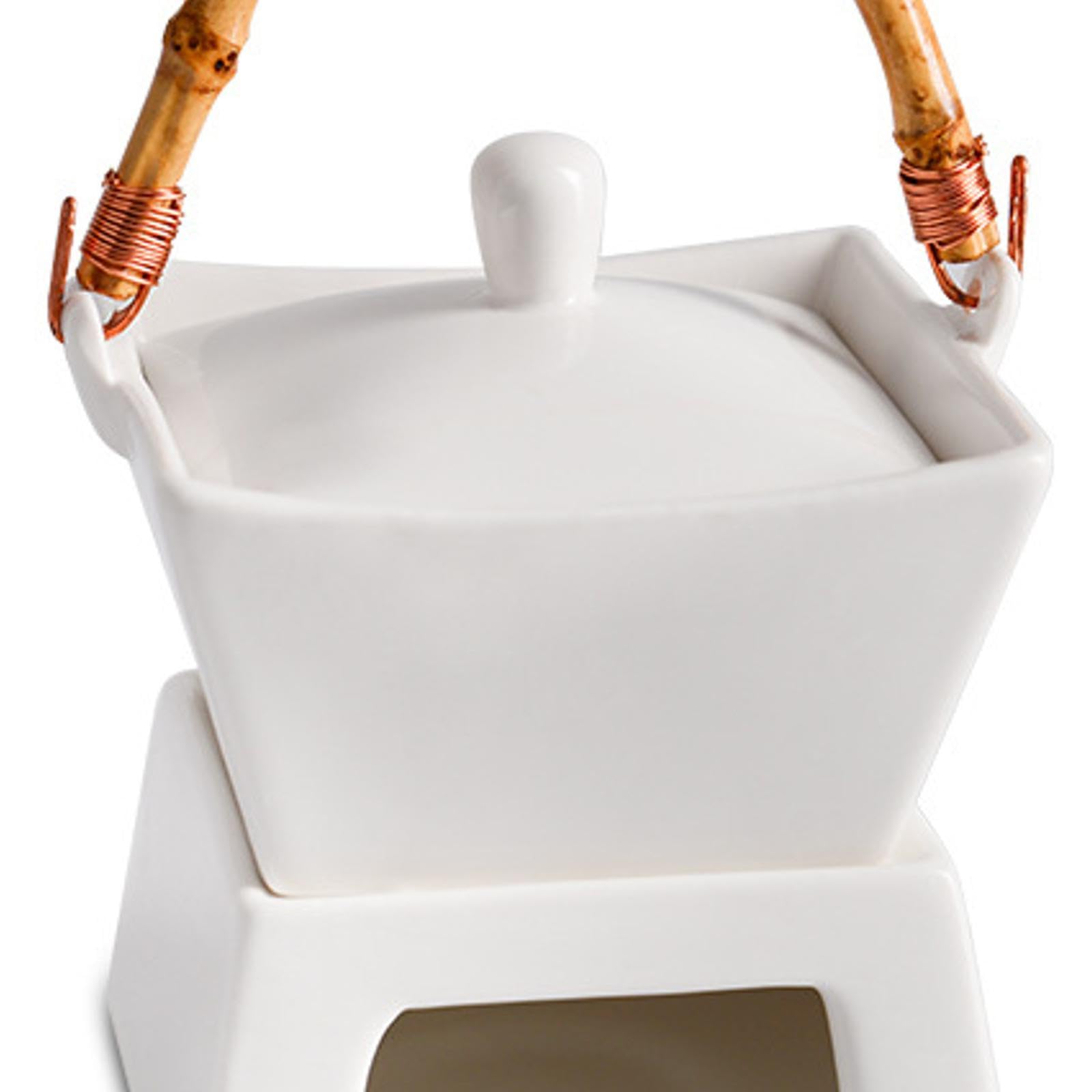 Chocolate Fondue Pot Cheese Fondue Pot Cookware Seafood Dessert Soup Hot Chocolate Pot for Candy Snack Dinner Engagement Home