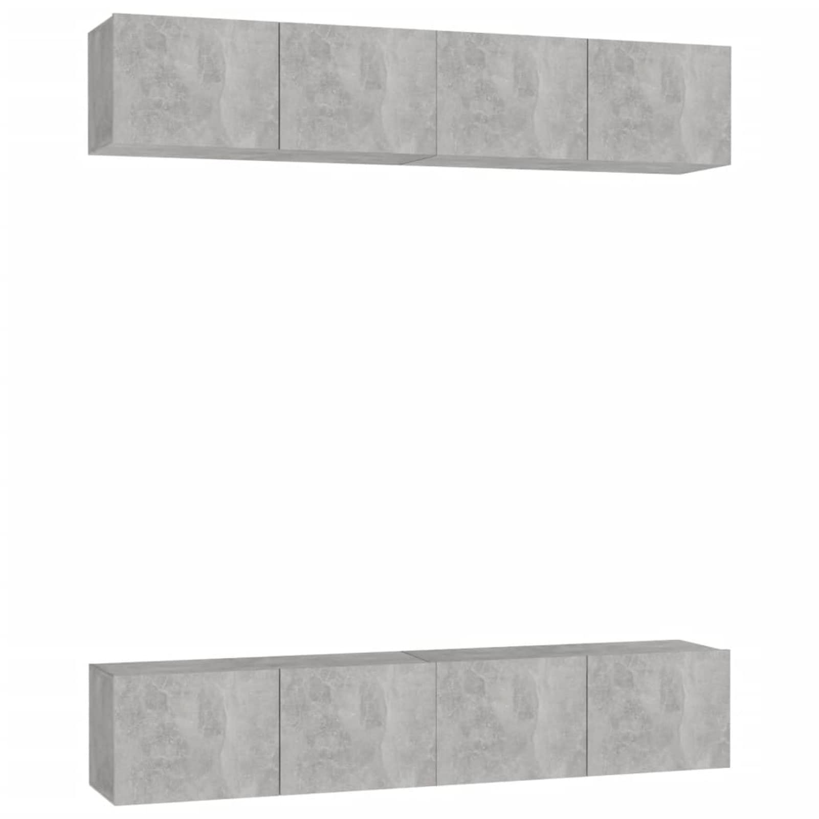 ADWOA Juego de Muebles de salón 4 Piezas Gris hormigón 80x30x30 cm Mueble De Salon