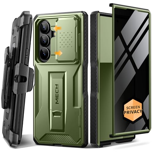 TONGATE for Z Fold 7 Case with Privacy Screen, Kickstand & Belt Clip, Green by TONGATE - Used condition - US$47.65