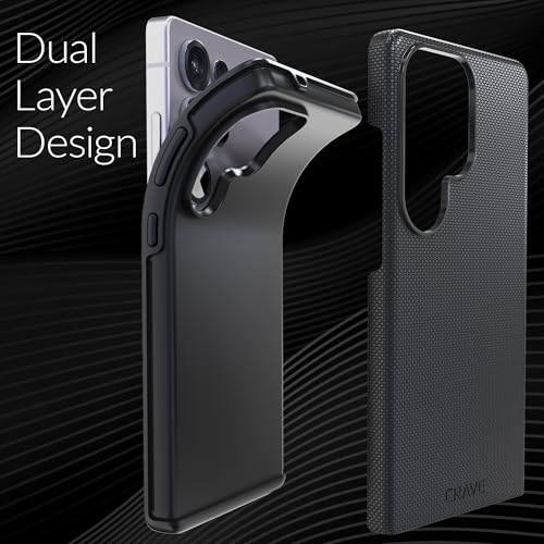 Image of Crave Compatible with Samsung Galaxy S25 Ultra Case, Shockproof Protection Dual Layer Case for Samsung Galaxy S25 Ultra (6.9 inch) - Black