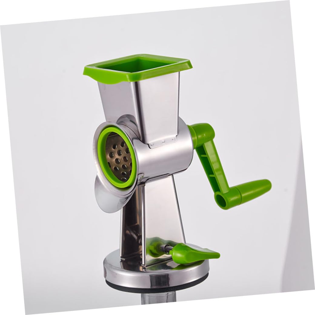 PRETYZOOM Cortador de Verduras con Cilindro Rallador de Queso de Acero Inoxidable Triturador Manual de Alimentos para Cocina para Rallar Queso y Verduras