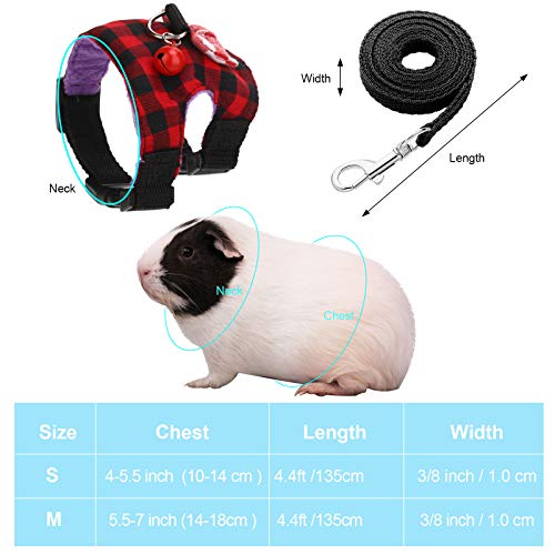 4 Pieces Small Pet Harness Vest and Leash Set with Cute Bowknot and Safe Bell Decor Chest Strap Harness for Outdoor… - Image 6