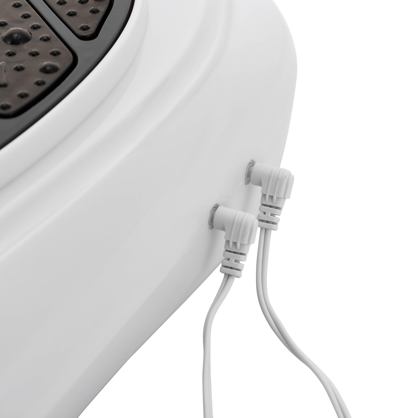 Fußmassagegerät, Tragbar Fussmassagegerät Elektrisch mit Wärme, Hämmern, Stoßen, Akupressur, Kneten, Drücken für müde Muskeln und Fußsohlen, Schwarz