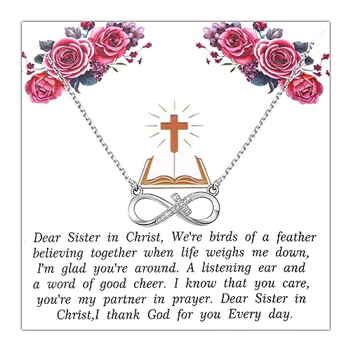 BEKECH Sister in Christ Necklace Religious Sister Jewelry Baptist Gifts Christian Gifts Christian Believers Gifts