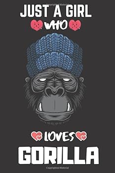 Just a Girl Who Loves Gorilla : Blank Lined Blush Notes Journal 6x9 Inches, Gorilla Gifts for Women and Girls 100 Pages