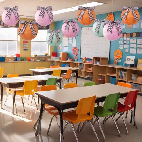 Tuanse 24 Pack Pastel Bow Lanterns Classroom Decorations Back to School by Tuanse - Used condition - Image 6