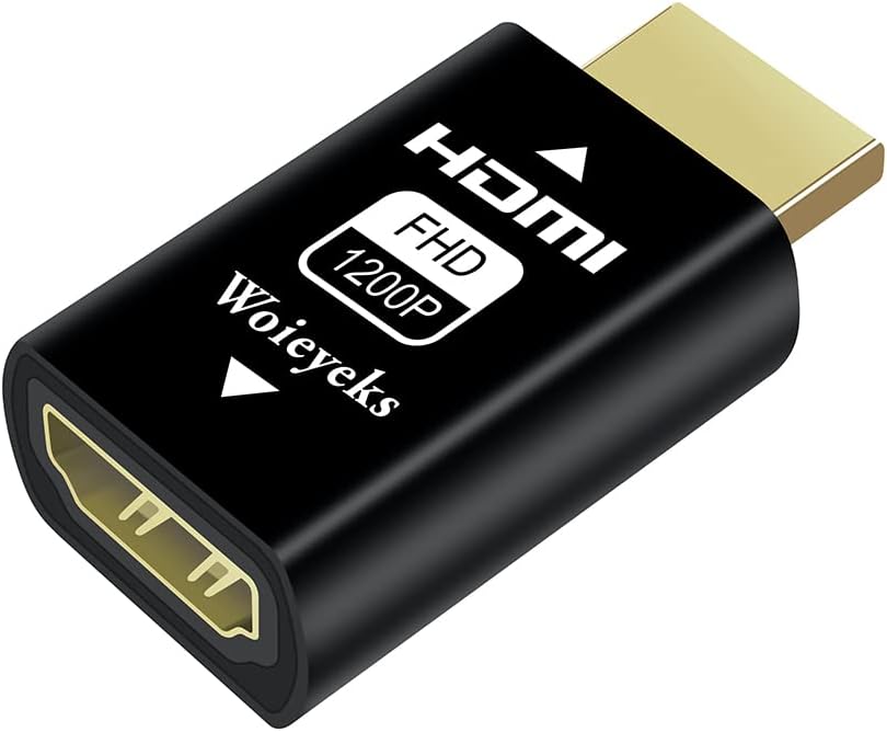 HDMI EDID Emulator - Passthrough, Default Resolution 1920x1200@60Hz, Dummy Plug, Headless Ghost Display Emulator for HDMI Switches, Extender, AV Receiver, Video Splitters