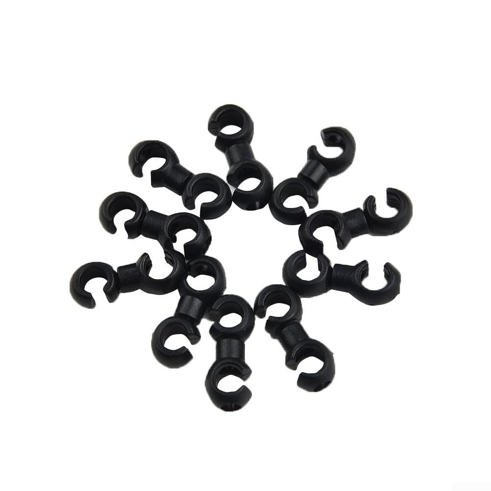 Yhenlovtt 10 Pcs Sshaped Hook Plus Fixed Bicycle Brake with Road Cables Rotating Cable Tidy Organizer Compatible Clips Gear Folding for Gear (Black)