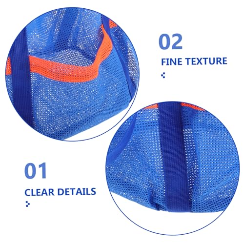 Large Mesh Beach Tote Bag with Multi-pockets Sandproof Shower Caddy for Family Travel Versatile Gym and Pool Bag for Women and Breathable Design3