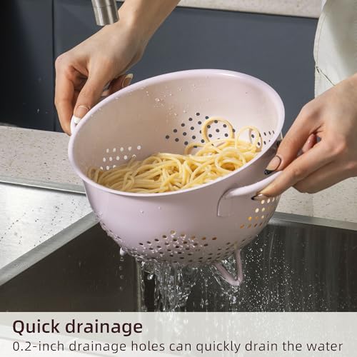 Befare 21 Metal Colander 5 Quart Powder Coated Self-Draining Metal Strainer thumb #2