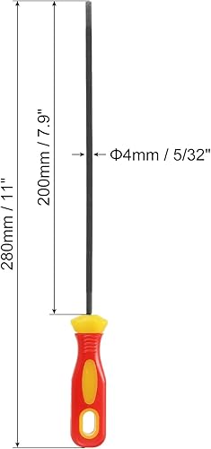 Miniatura 2 de PATIKIL Lima afiladora de cadena de motosierra, paquete de 5 afiladores de sierra de cadena redonda de 532 pulgadas (0.157 in) con mango de plástico