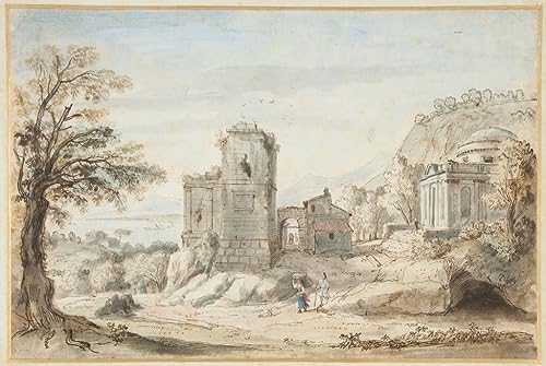 Tableau toile Gaspar Van Wittel paysage ruines 60x90cm