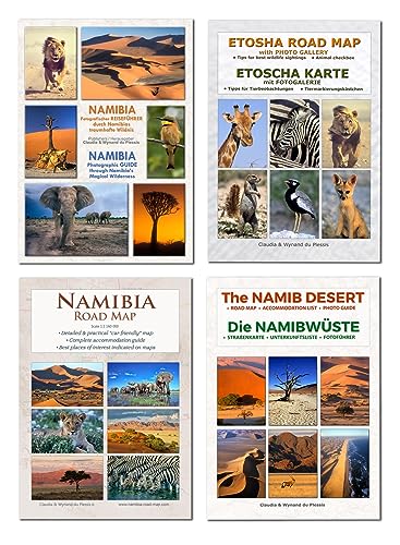 Das komplette Kartenset NAMIBIA Plus (4-teilig): NAMIBIA Straßenkarte + ETOSCHA Karte + NAMIB Karte + Foto Reiseführer NAMIBIA: Detaillierte NAMIBIA ... zuverlässig & ideal für Planung und Reise