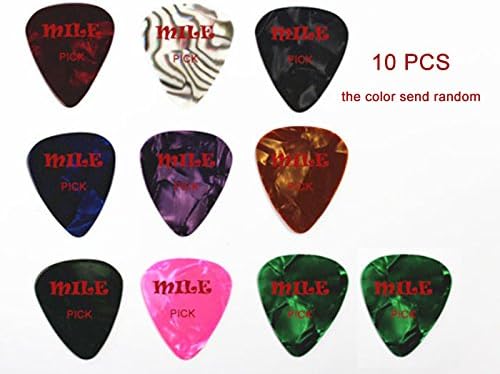 MILE Assorted Pearl Celluloid Guitar Picks, 10 pack, 0.46MM