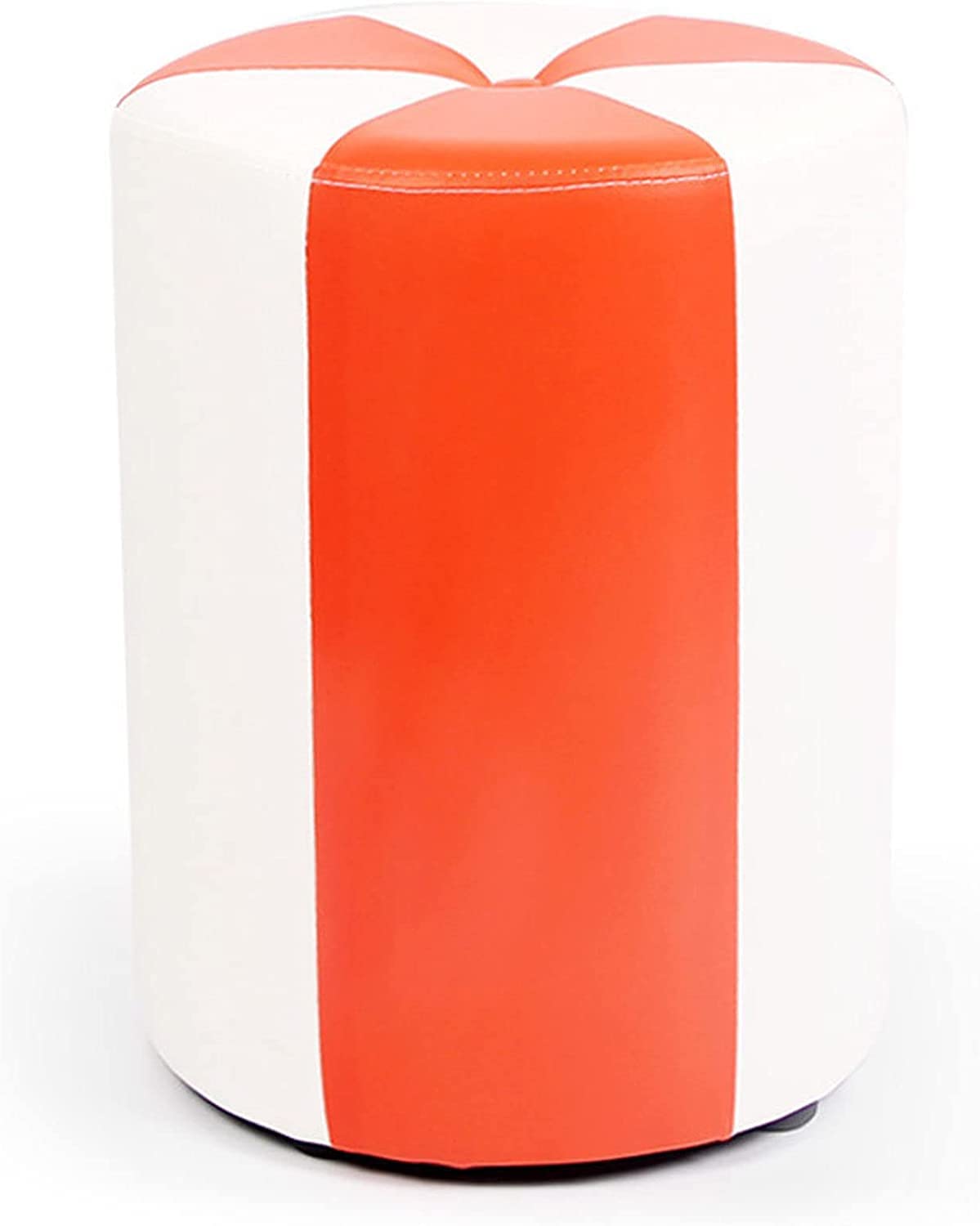 Pouf en cuir pour la chambre à coucher ou le salon : repose-pieds rond modèle C3