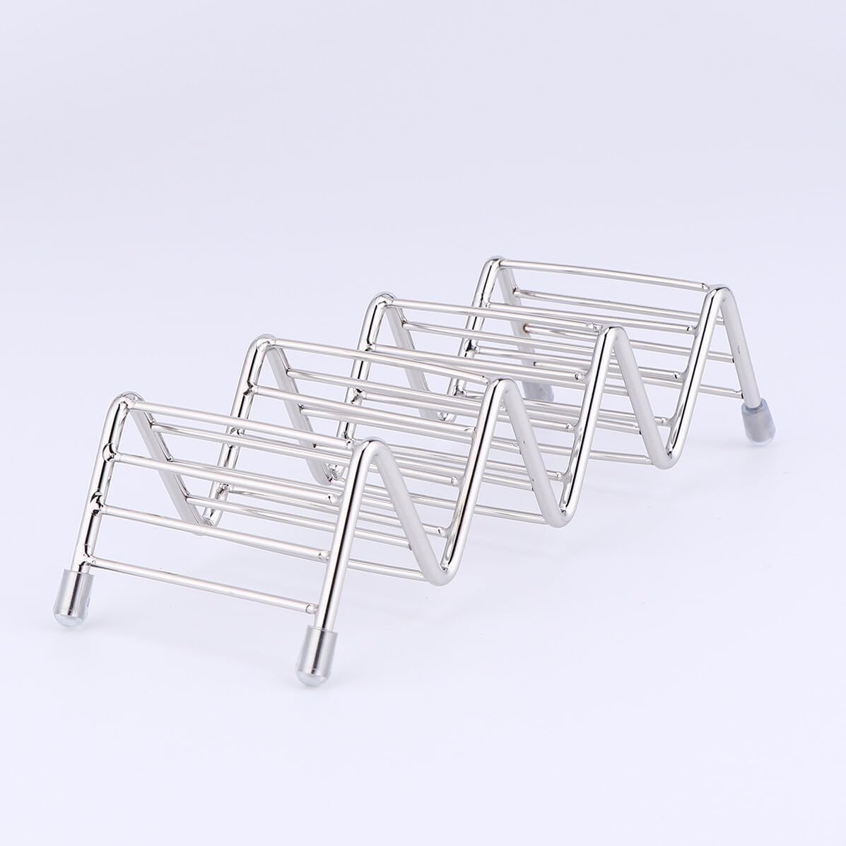 Stainless Steel Tortilla Roll Rack with Compartments Mexican Pancake Stand for Tacos Burritos and Hot Dog Pancakes Stable Food Display Tray for Home Restaurant and Outdoor Parties