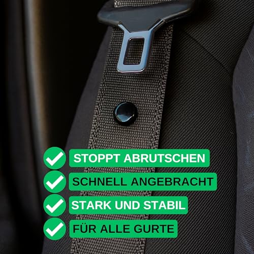 Gurt Knopf für Autogurt, 10 Paare, Hartplastik, Schwarz, für viele KFZ-Gurte, Sicherheitsgurt Rücklauf Sicherung, Sicherheitsgurt Nieten, Autogurt Niete Sitz, Autositz Gurtreparatur, Ersatzteil PKW