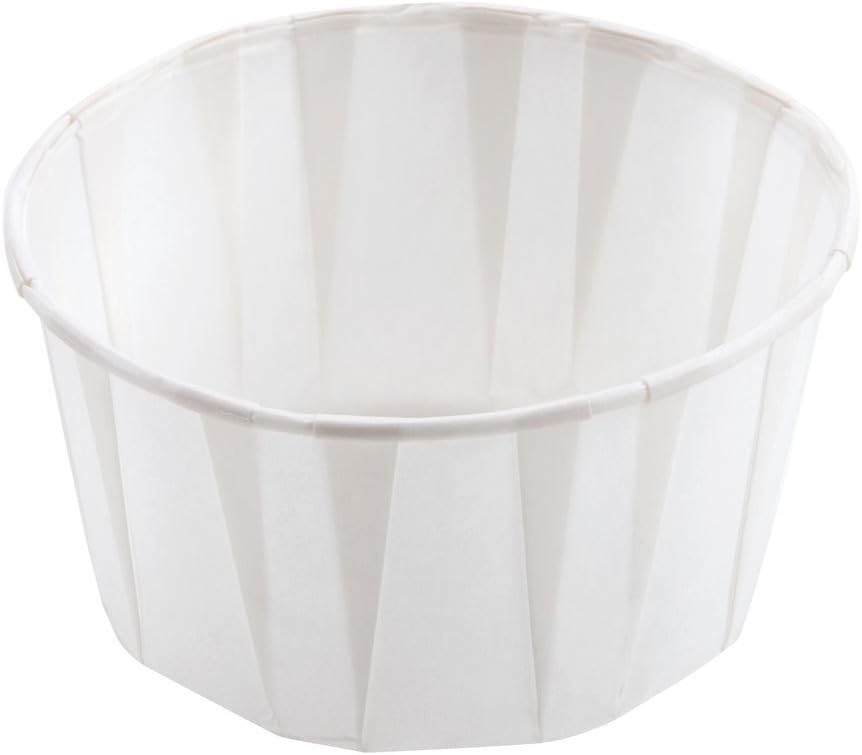 5.5oz (160ml) Paper Pots/ Ramkin Soufflé Cup Dry Waxed *Cased 5000 Jenpak Bulk Pack*