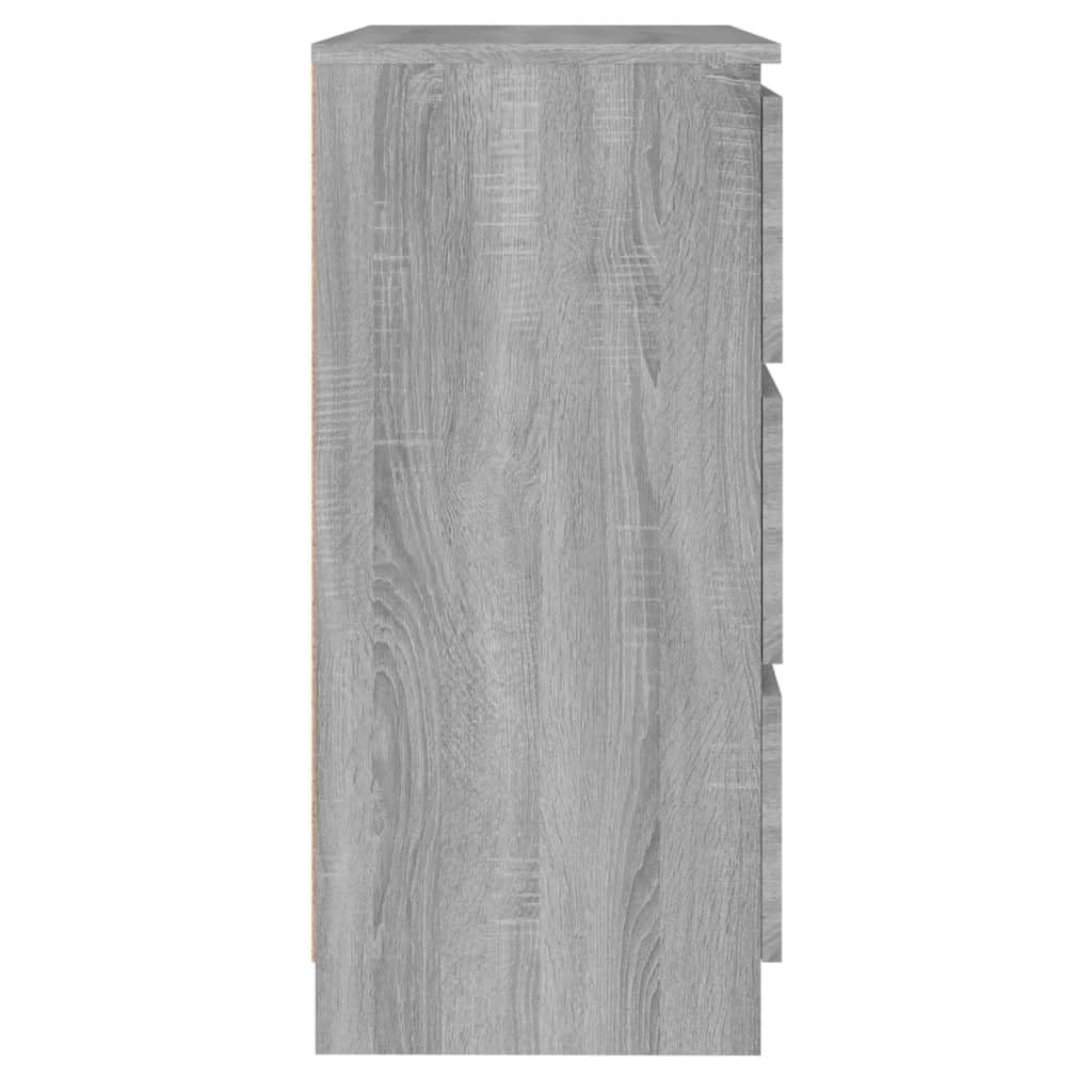 vidaXL Aparador Armario Auxiliar Alacena Mesa Consola Entrada Pasillo Vestíbulo Recibidor Mueble de Madera Contrachapada Gris Sonoma 60x35x76 cm