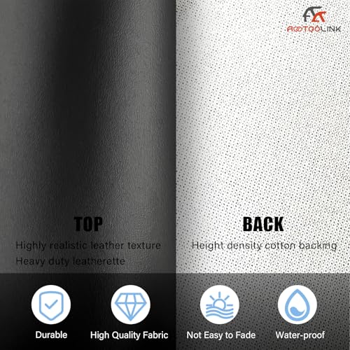 Premium Waterproof Faux Leather Fabric, 54"x36" Thick, Durable Synthetic Upholstery Vinyl for DIY Projects, Furniture, Car Seats, and Accessories - Soft, Smooth, Black 4 Premium Waterproof Faux Leather Fabric, 54"x36" Thick, Durable Synthetic Upholstery Vinyl for DIY Projects, Furniture, Car Seats, and Accessories - Soft, Smooth, Black - Image 3