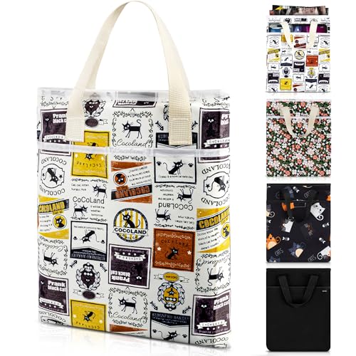 Likesing Book Sleeve for Book Lovers, 12.6" x10.6" Book Cover for Hardcover Paperbacks Bible Textbook Comic Kind1e Journal, Book Pouch with Zipper Gifts for Readers Book Lovers Women(Retro Cat)