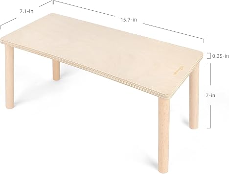 Niteangel Hamster Play Wooden Platform: Rectangle - 15.7 L x 7.1 W - 7 H | Can Maximizes Cage Space & Enriches Pet environment for Dwarf Syrian Hamsters Gerbils Mice Degus or Other Small Pets