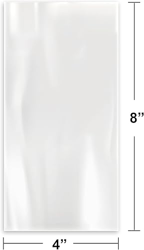 Miniatura 2 de 8NET - Bolsas de polietileno de polietileno de LDPE de grado alimenticio transparentes de grado alimenticio de 0.039 pulgadas (1000) de 1 mil, 1