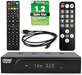 RED OPTICUM HD Sat Receiver AX 300 VFD Display PVR Ready - USB TV Aufnahme, HDMI, SCART, Coaxial - Digital TV Receiver für Satellitenschüssel/Satelliten/Satellit + netshop 25 HDMI Kabel