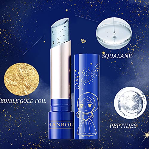 Gireatick Little Princess Color Changing Lipstick Set, 3Pcs Gold Leaf Moisturizer Lip Balm, Long Lasting & Waterproof Lipstick, Automatically Change Color According To Temperature And Ph Value, Lip Make Up Kit For Women Girls #TOP1
