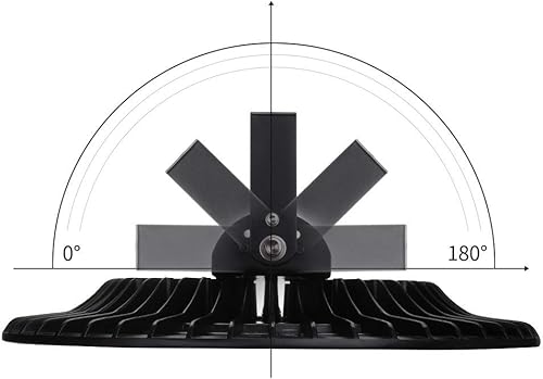 Miniatura 6 de Viugreum Paquete de 10 luces LED UFO de 500 W, 50000 lúmenes, 6500 K, luz diurna blanca ultra fina, iluminación LED de almacén, IP65 impermeable,