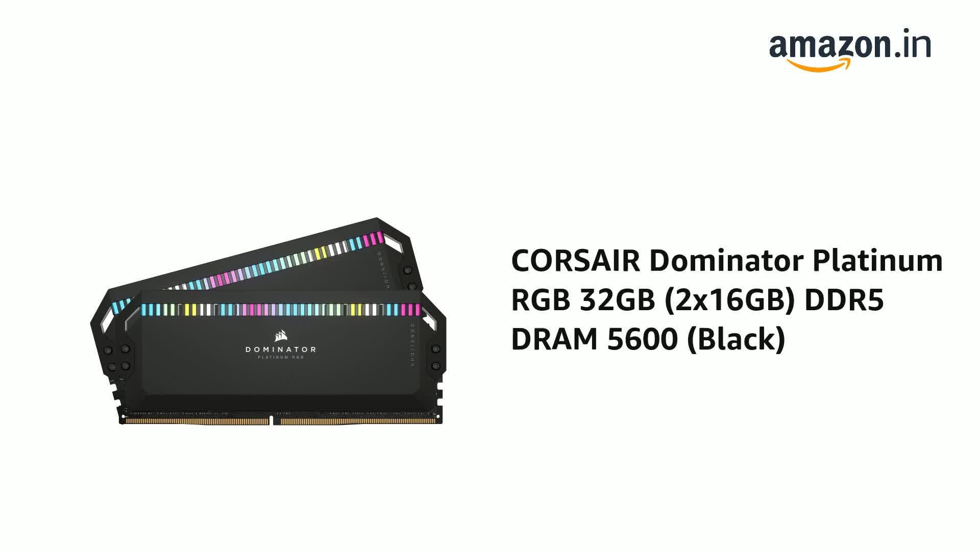 【DOMINATOR PLATINUM】DDR5-5600MHz 32GBセット Amazon.in: Buy Corsair Dominator Platinum RGB DDR5 32GB (2x16GB