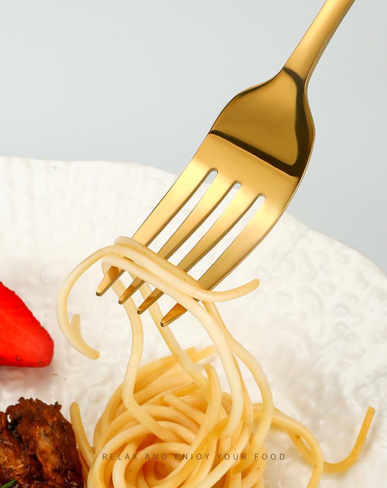 Silverware Flatware Set, 4/16/24/32/40/48pcs Stainless Steel Square Handle Cutlery Set Mirror Matte Steak Knife Fork Spoon(Rainbow,30 Pieces for 6)