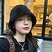 WEISHA Plush Fisherman Hat 1PC Fashion Imitation Rabbit Fur Bucket Hat Women Autumn Winter Warm Thickened Plush Basin Cap(red)