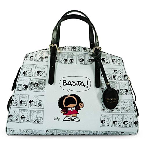 Borsa a mano con tracolla Donna"Grace" Mafalda: Basta. Vera pelle - Nero....