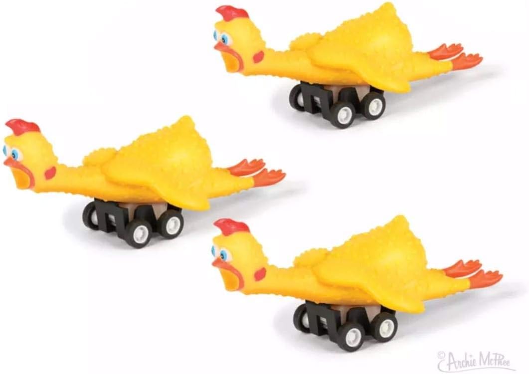 Mcphee Archie Racing Rubber Chickens - 3 Piece Set