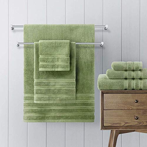Sofi 2022 New 700 Gsm Premium Bathroom Towels Sets Clearance Turkish Plush Bath Towel Set 6 Piece Sage Green #TOP3