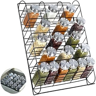 Miorkly Spice Rack Wall Mounted 6 Tier, Spice Rack Available for Inside Cupboard | Free Standing | Inside Drawer | Door, Spice Rack Organiser for up to 36 Spice Jars, Seasoning Organizer Spice Shelf