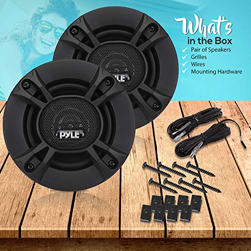 Pyle 2-Way Universal Car Stereo Speakers - 240W 4 Inch Coaxial Loud Pro Audio Car Speaker Universal Oem Quick Replacement Component Speaker Vehicle Door/Side Panel Mount Compatible Pl412Bk (Pair) #TOP6