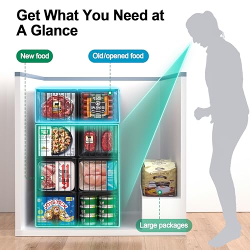 Stackable Freezer Organizer Bins Set - 4 Durable Storage Bins - Image 5