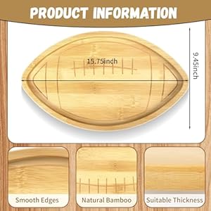 Woodenfootballplatereusablefootballpartyplatefootballshapedcharcuterieboardservingtraydishplatterfootballpartysuppliessportsgamebirthdaydecorations158x95x06inch  Urban Country Home Decor Wooden football plate reusable football party plate football shaped charcuterie board serving tray dish platter football party supplies sports game birthday decorations 158 x 95 x 06 inch  urban country home decor