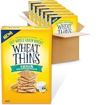 Wheat Thins Ranch Snacks, Whole Grain Wheat Crackers, Bulk Snack Crackers, 6-8.5 oz Boxes