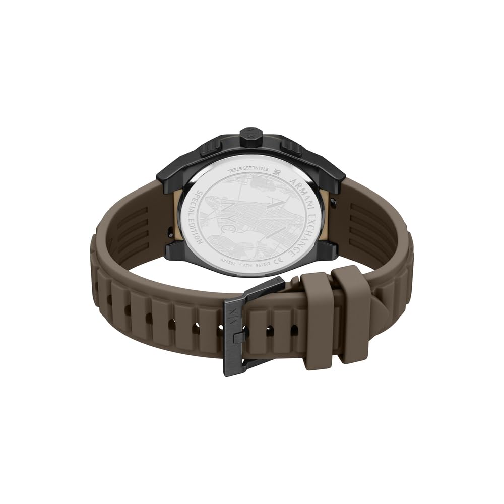 Armani Exchange AX4293 męski czarny zegarek ze stali nierdzewnej 44 mm