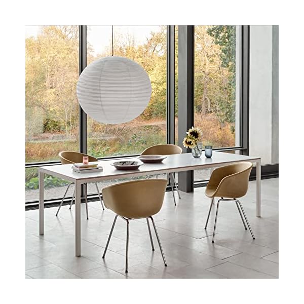 HAY Rice Paper Lampenschirm aus Papier Bambus und Eisen in der Farbe Klassik-Weiß, Durchmesser: 80cm, 507463 – Bild 10