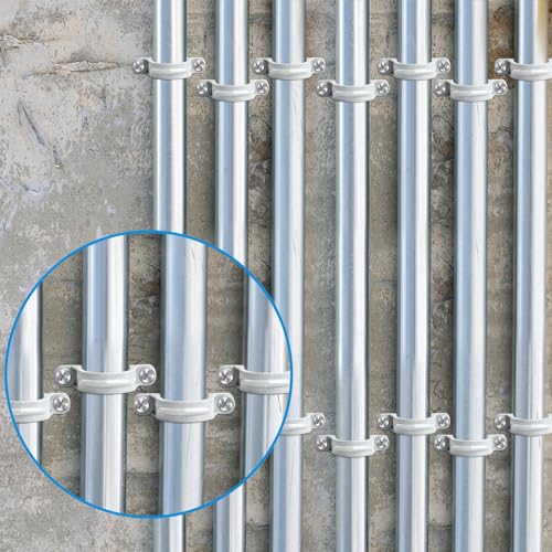 Aemygo 100 Pcs PVC Pipe Straps, 2 Holes Plastic Conduit Strap 1 Inch U Shape Clamp Pipe Bracket Clips for Mounting PVC Pipe Conduit and Cables