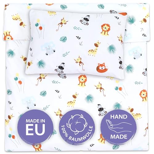 Totsy Baby Funda nórdica Infantil 100 x 135 cm - Juegos de Cama Infantiles con Funda de Almohada de 60x40 cm de algodón Motivo de Safari