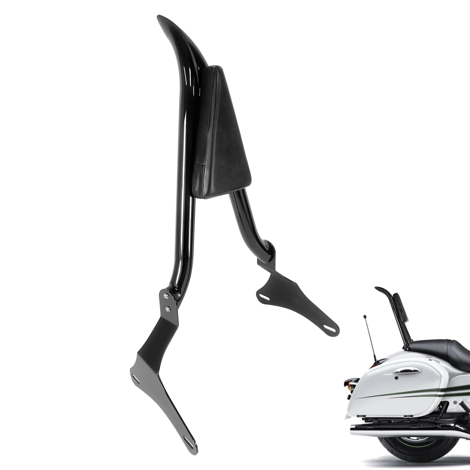 Amazon.com: Motorcycle Backrest Sissy Bar Passenger Back Rest Pad