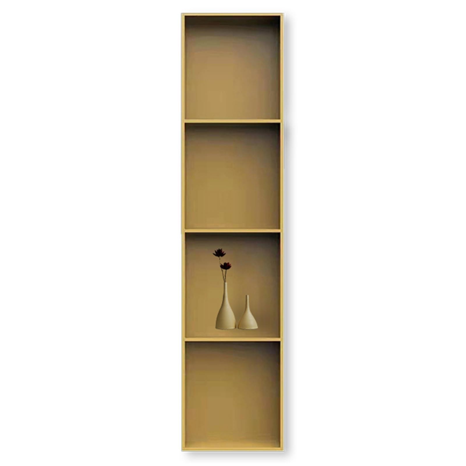 QUSYZD Shower Niche, Embedded Stainless Steel Waterproof Bathroom Shelves, Shampoo Toiletries Cosmetic Towel Shower Organiser, Recessed Storage Wall Shelves,Gold,Gold-120x28x12.5CM