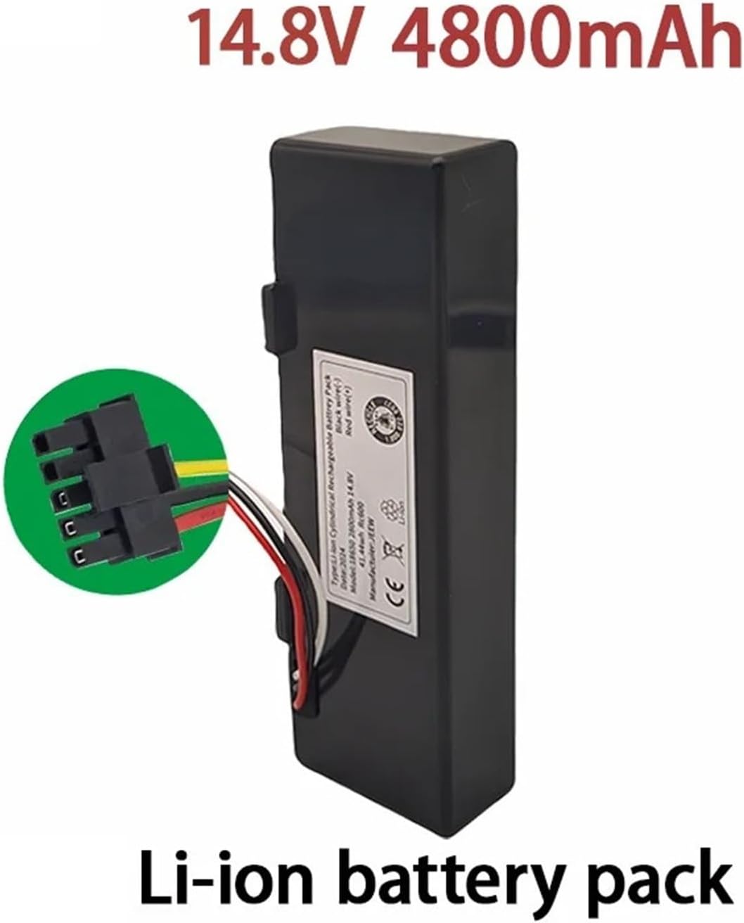 Robot Vacuum Cleaner Replacement Battery，Compatible With Yunmi MVVO1-JG，Compatible With Haier JX37(4800mAh)